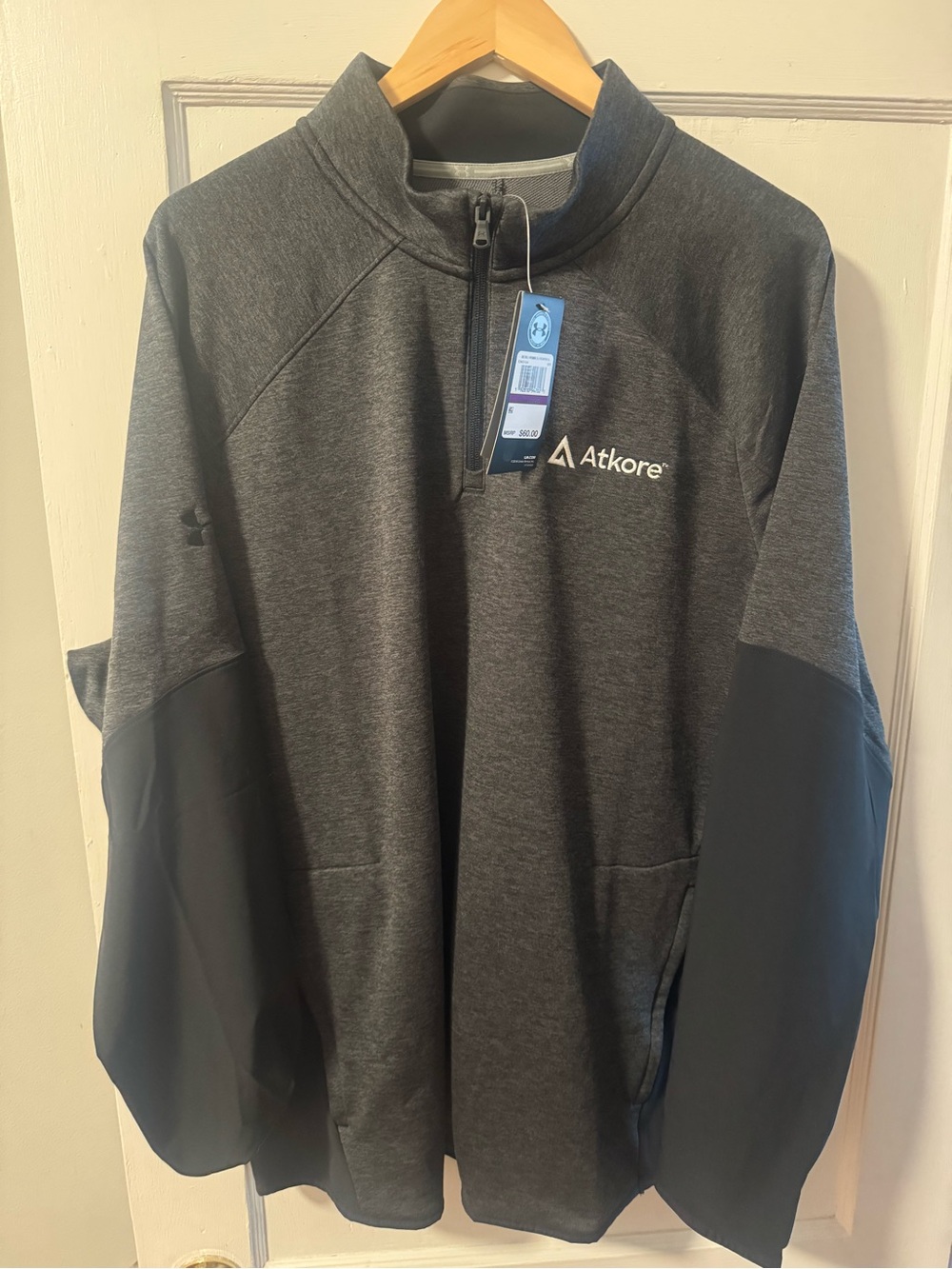 Under Armour Charcoal Gray and Black Performance Quarter-Zip Jacket